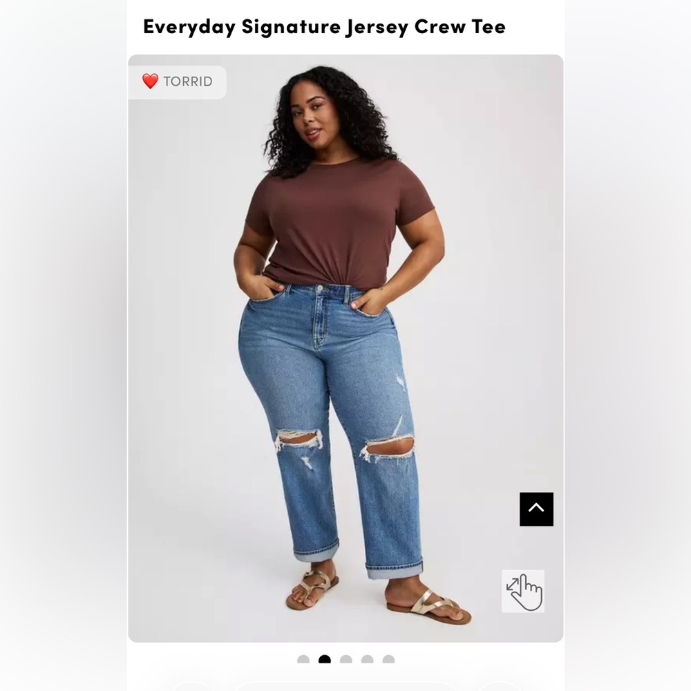 Torrid Chocolate Brown Short Sleeve Tee